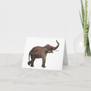 Carte Animaux sauvages vintage, Éléphants d'Asie bonne c