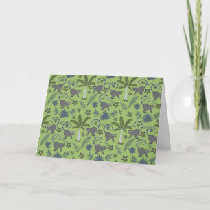 Carte Animaux tropicaux sans soudure motif vert et gris