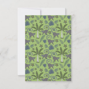 Carte Animaux tropicaux sans soudure motif vert et gris