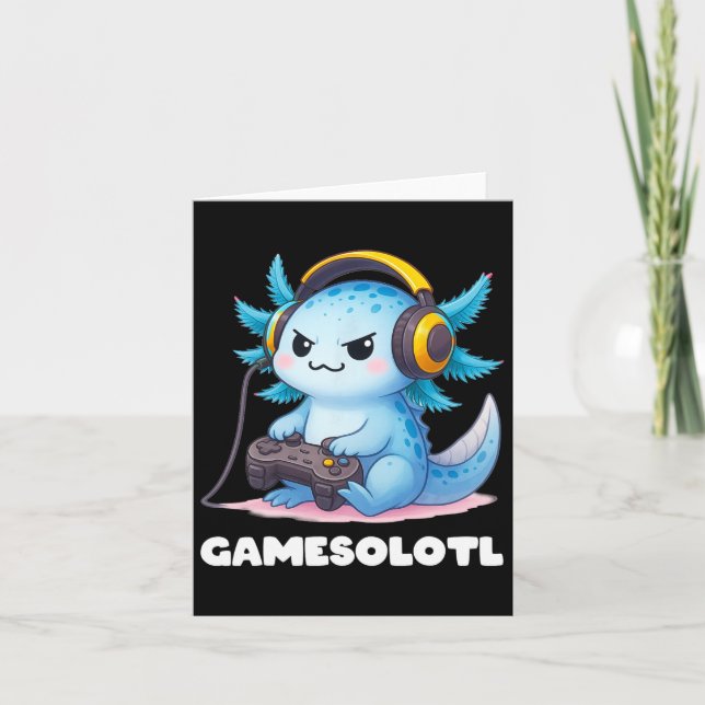 Carte Anime Gamesolotl Axolotl Garçons 10-12 Enfant Joue (Devant)