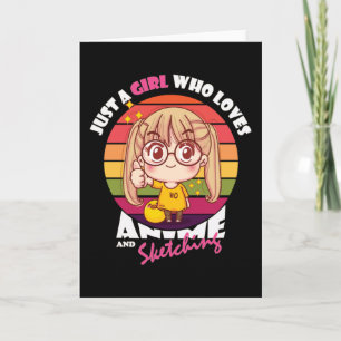 Carte Anime Kawaii Girl   for Anime & Sketching Lover