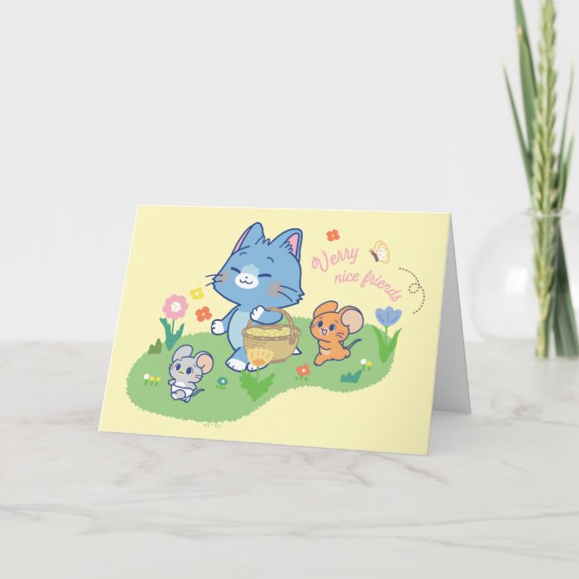 Carte Anime Tom, Jerry et Tuffy Picnic (Devant)