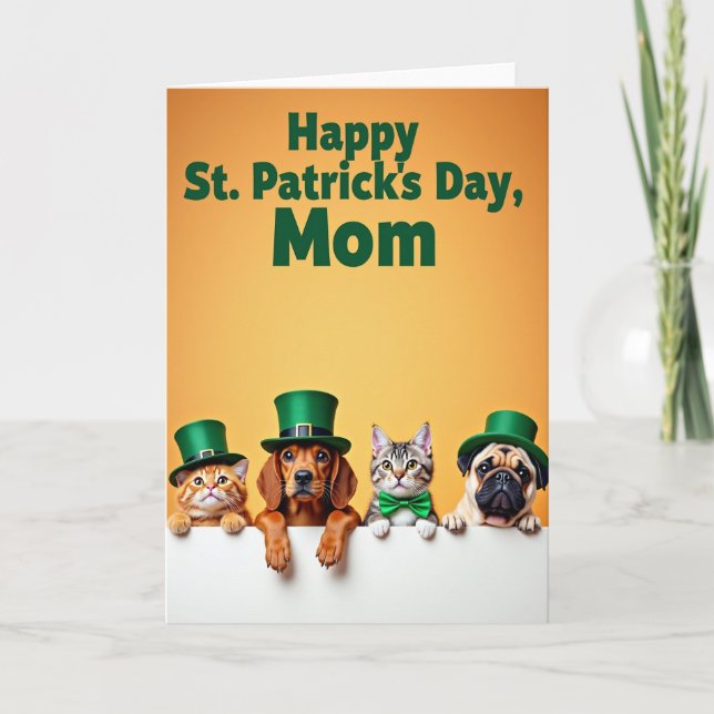 Carte animée de la fête de la Saint-Patrick pour m (Devant)