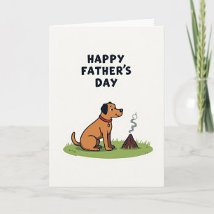 Carte animée de la fête des pères avec un chien