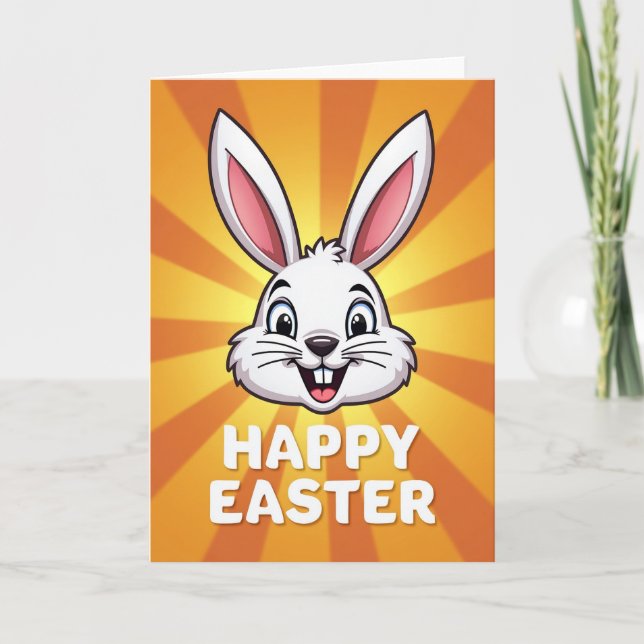 Carte animée Lapin ensoleillé éclaté (Devant)