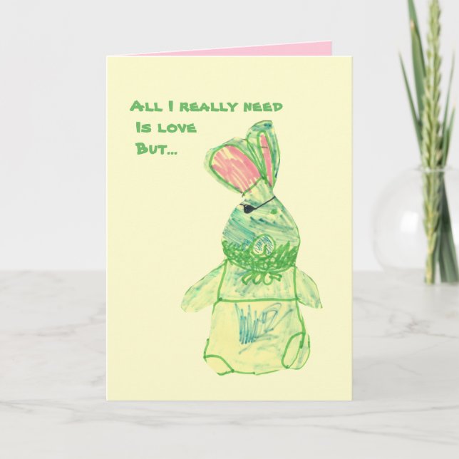 Carte Anita Bunny "Funny" Verticale Toutes Tailles (Devant)