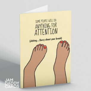 Carte Ankle cassé / Leg Funny Se Bien