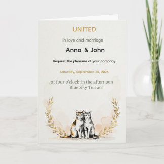 Carte Anna & John – UNIS dans l'Amour et le Mariage