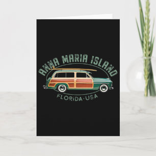 Carte Anna Maria Island Floride Surf vintage