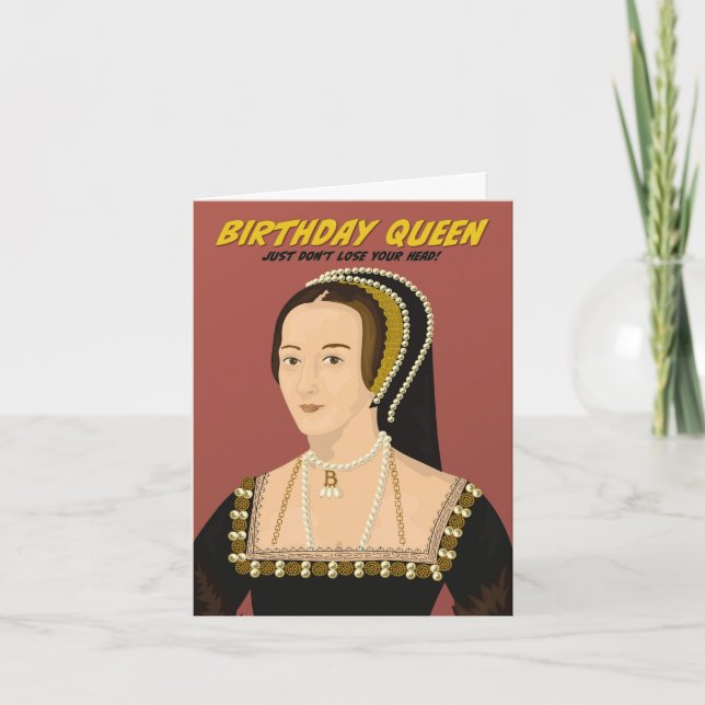Carte Anne Boleyn Anniversaire Reine (Devant)