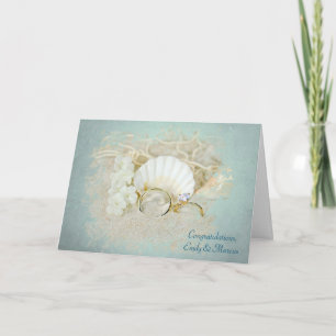 Carte Anneaux Mariages et coquillages