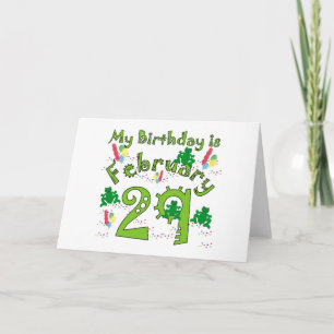 Carte Année bissextile Anniversaire