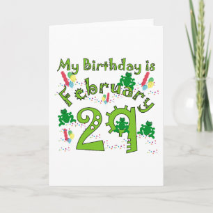 Carte Année bissextile Anniversaire