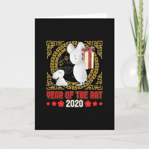 Carte Année chinoise du Rat 2020