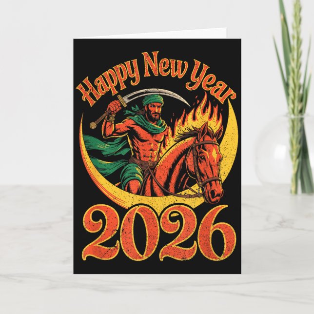 Carte Année du cheval de feu – Nouvel An du zodiaque chi (Devant)