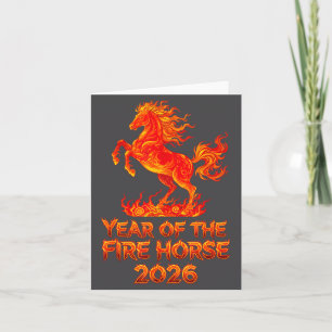 Carte Année du cheval de feu, Nouvel An lunaire du zodia