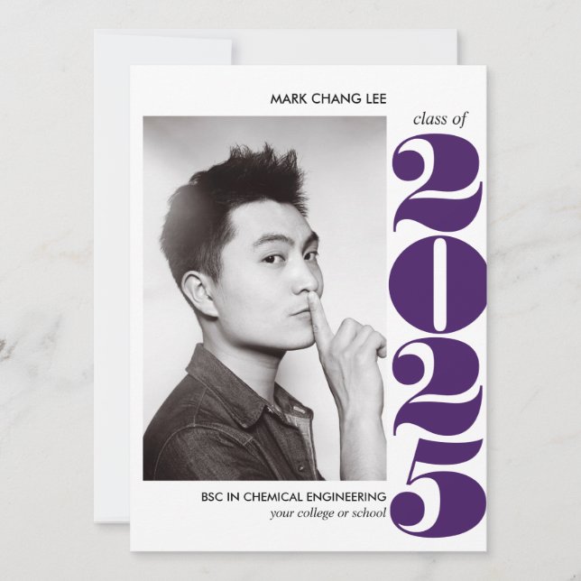 CARTE ANNÉE ÉPIQUE | DIPLÔME DE PHOTOGRAPHIE DE COLLÈGE  (Devant)