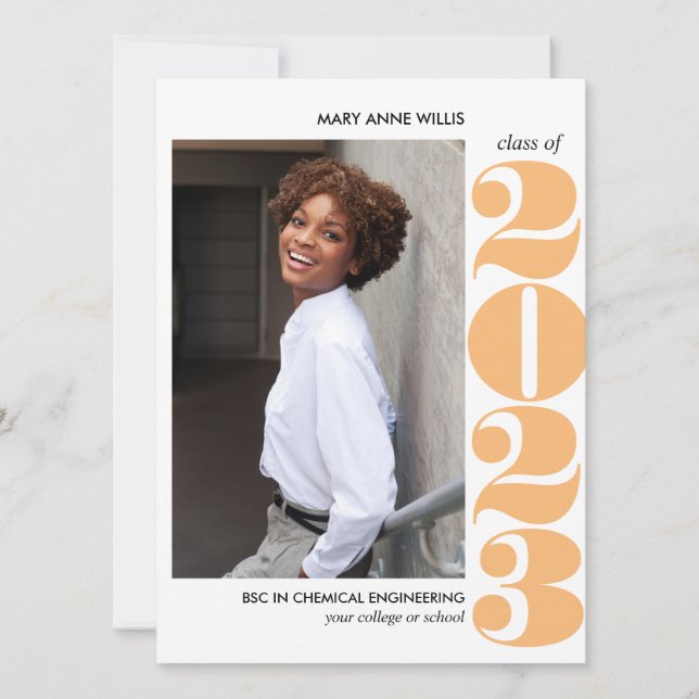 CARTE ANNÉE ÉPIQUE | ORANGE COLLEGE DIPLÔME PHOTO (Devant)