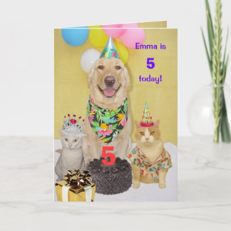 Carte Année personnalisable Anniversaire des enfants