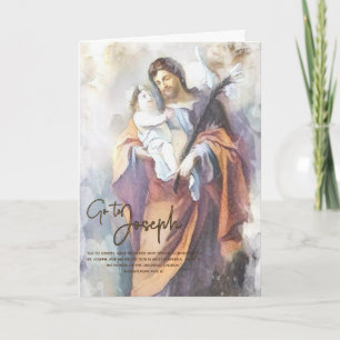 Carte Année religieuse de saint Joseph Enfant Jésus cath