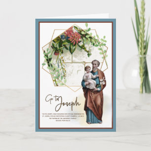 Carte Année religieuse de saint Joseph Enfant Jésus cath