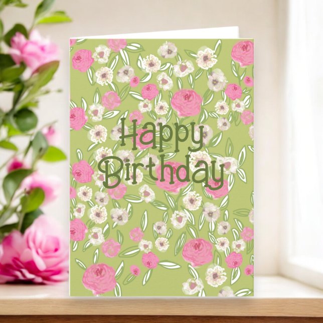 Carte Année spéciale Personnalisé Joyeux Anniversaire Ro (Happy Birthday. Add your custom message and age inside for someone's special birthday.)