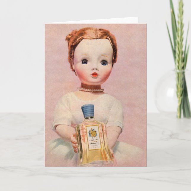 Carte Années 1950 Yardley et Madame Alexander Doll (Devant)