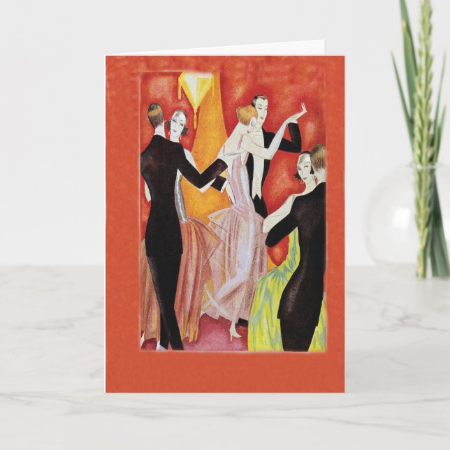 Carte Années '20 d'hurlement dansant des couples (Devant)