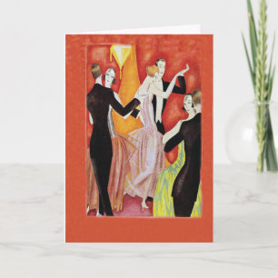 Carte Années '20 d'hurlement dansant des couples