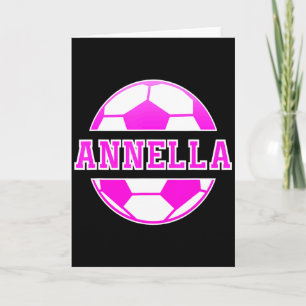 Carte Annella nom filles football jouer football fan de