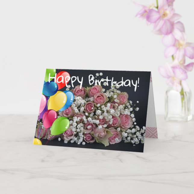 Carte Anniversaire (Orchidée)