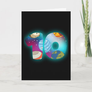 Carte ANNIVERSAIRE 10 10e anniversaire garçon 10 ans