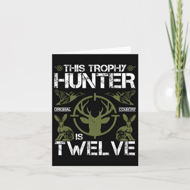 Carte Anniversaire 12 Anniversaire Chasse au canard Chas (Devant)