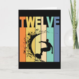 Carte Anniversaire 12 Ans Surf Plage Thème 12 Ans Garçon