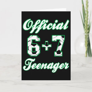 Carte Anniversaire 13 ans Adolescent officiel Funny Socc