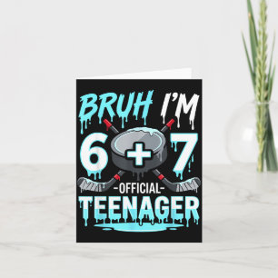 Carte Anniversaire 13 Hockey Frère 6 Plus 7 Drip 13 Ans