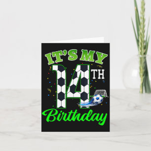 Carte Anniversaire 14 ans Football Garçon Fille Enfants 