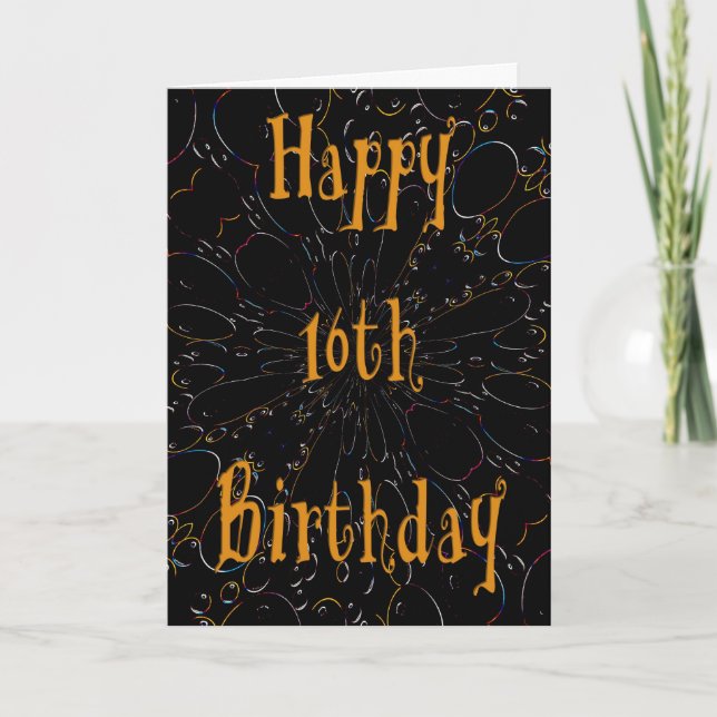 Carte anniversaire 16e (Devant)