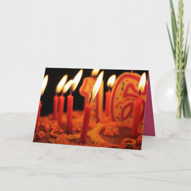 Carte anniversaire 16e pour fille (Devant)