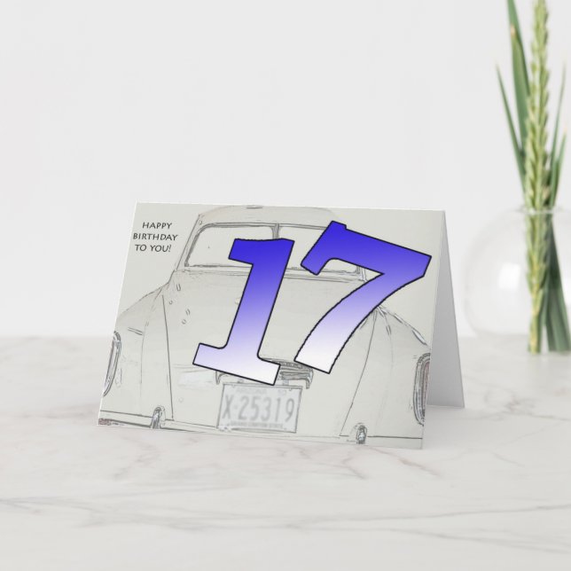 Carte Anniversaire 17 ans (Devant)