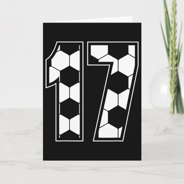 Carte Anniversaire 17 Ans Football  (Devant)