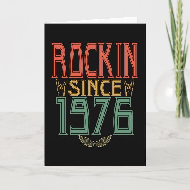 Carte Anniversaire 1976 Saying Rock (Devant)