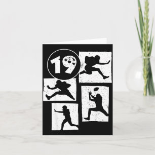 Carte Anniversaire 19 ans Football Américain Rétro 19 An