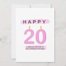 Carte anniversaire 20