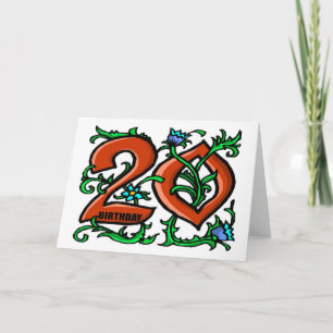 Carte anniversaire 20