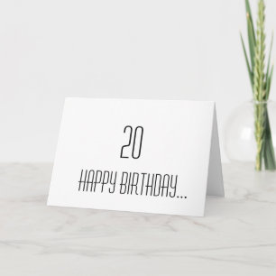 Carte Anniversaire 20 ans