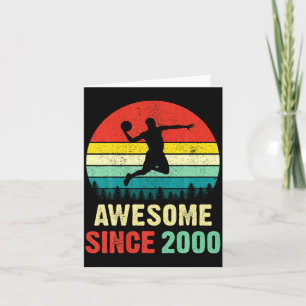 Carte Anniversaire 21 ans Basketball Retro Joueur Garçon