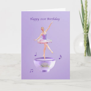 Carte Anniversaire, 21, Music Box Ballerina