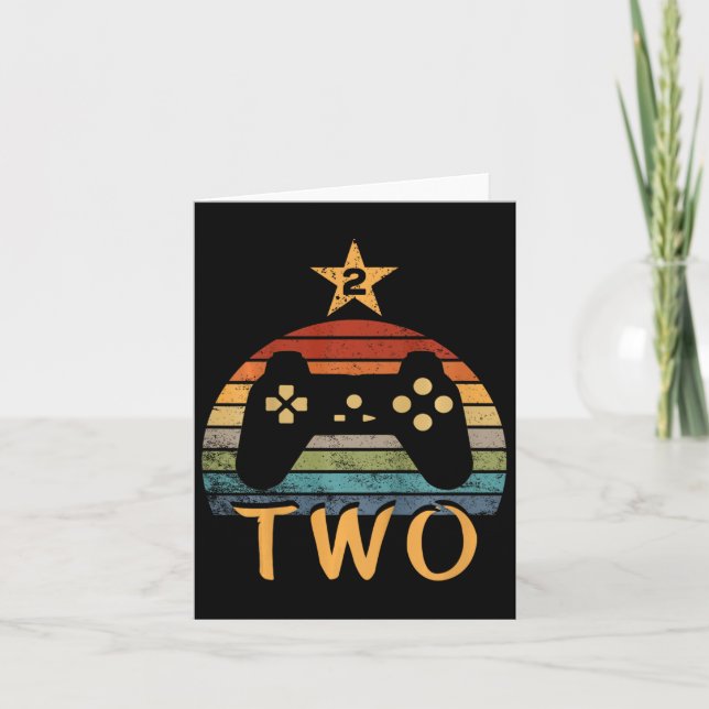 Carte Anniversaire 2 Anniversaire Vidéo Jeu 2ème Anniver (Devant)