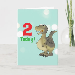 Carte Anniversaire 2 ans Dinosaure - 2ème Anniversaire D